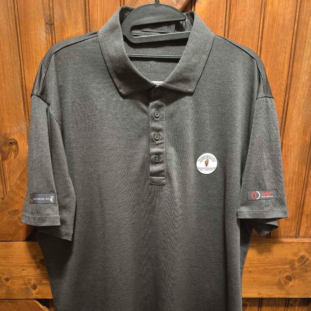 G/Fore Polo Shirt Men Large Gray Jorge Mas Canosa Freedom Foundation